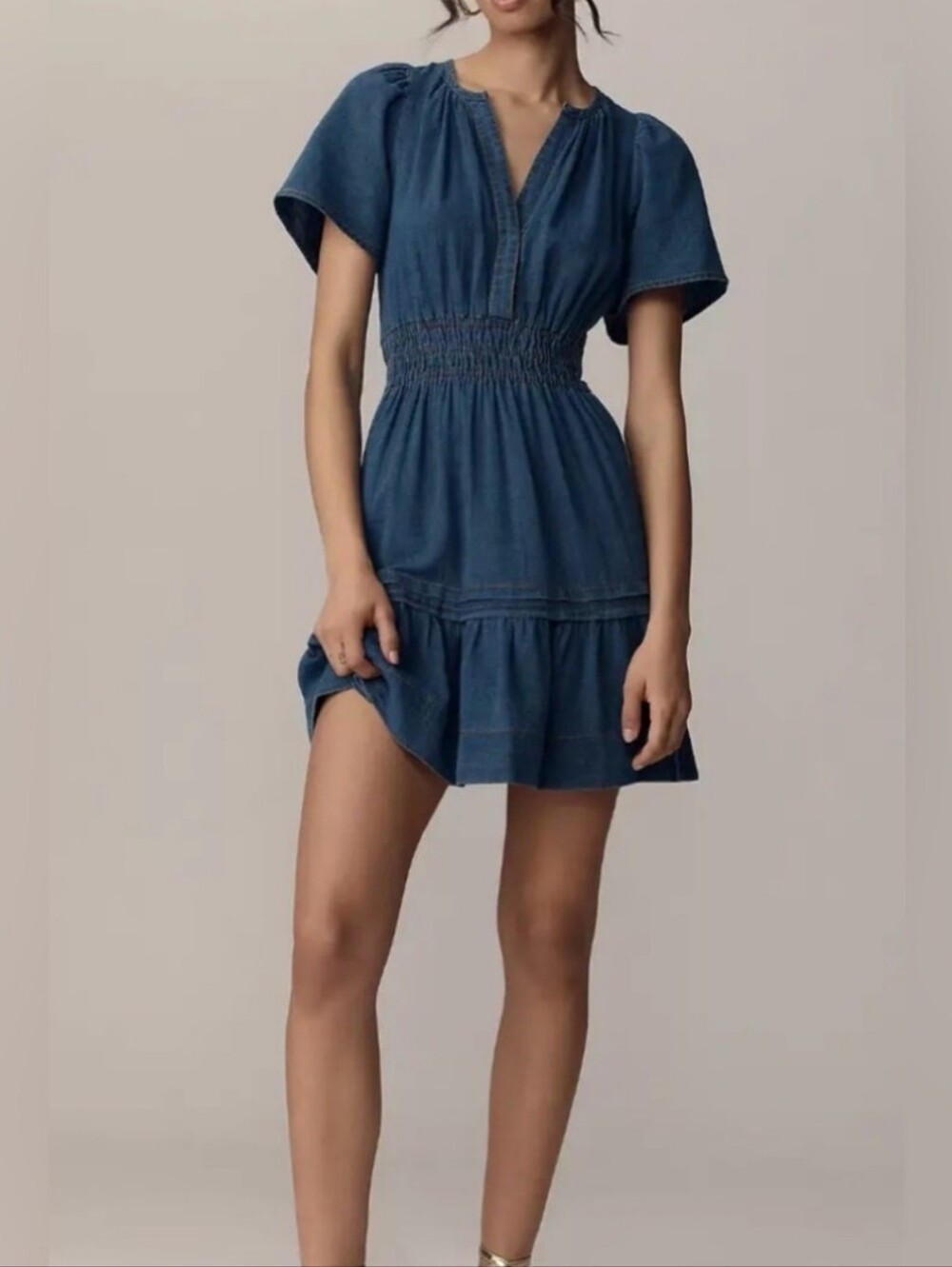 Anthropologie Somerset Mini Denim Dress